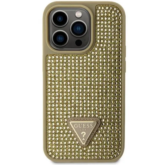 Guess GUHCP14LHDGTPD iPhone 14 Pro 6.1" gold/gold hardcase Rhinestone Triangle