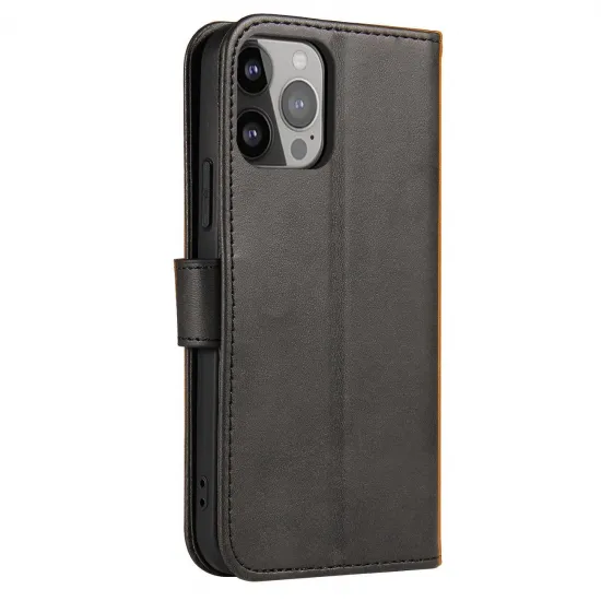 Wallet Case with Stand for iPhone 15 Magnet Case - Black