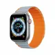Magnetic Apple Watch Ultra, SE, 9, 8, 7, 6, 5, 4, 3, 2, 1 (49, 45, 44, 42 mm) Dux Ducis Strap (LD Version) - gray and orange