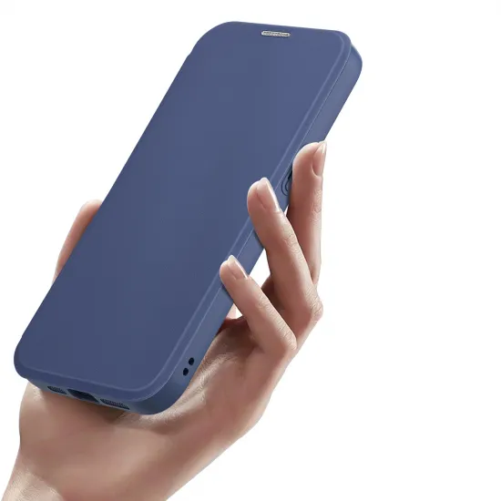 iPhone 15 Pro Magnetic MagSafe Flip Case Dux Ducis Skin X Pro - Blue
