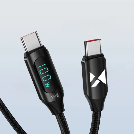 USB C - USB C Cable Wozinsky WUCCC1 with PD Display 100W 1m - Black
