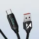 Wozinsky WUACC2 USB A - USB C Cable with Display 66W 6A 2m - Black