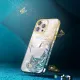 Luxury iPhone 14 Pro Case with Kingxbar Phoenix Crystals - Gold and Blue