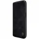 Leather Case with Camera Cover for iPhone 15 Pro Max Nillkin Qin Pro Leather - Black