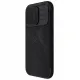 Nillkin Qin Pro Leather Flip Case with Camera Cover for iPhone 15 Pro - Black