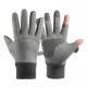 Men's insulated sports phone gloves - gray