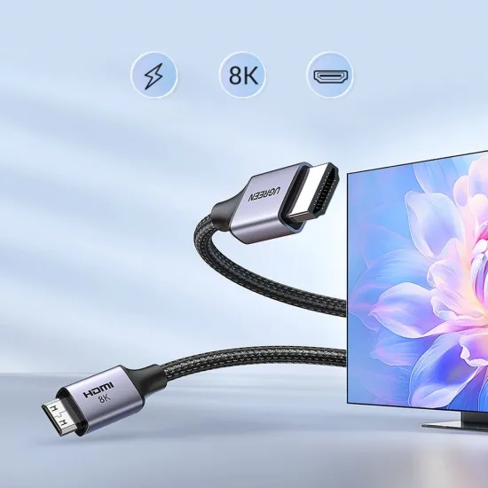 Mini HDMI cable - HDMI Ugreen HD163 8K 2m - gray