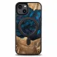 Holz- und Harzhülle für iPhone 14 MagSafe Bewood Unique Neptune – Marineblau und Schwarz