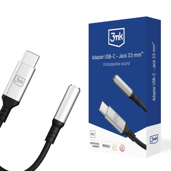 Accessories - 3mk Adapter USB-C - Jack 3.5 mm