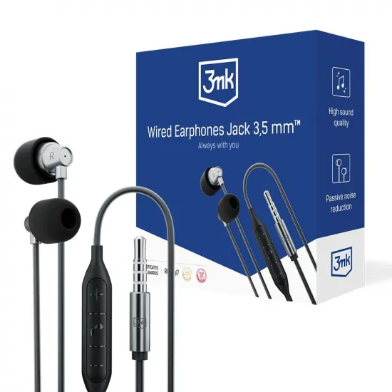 Accessories - 3mk Wired Earphones Jack 3.5mm