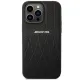 AMG AMHMP14XOSDBK iPhone 14 Pro Max 6,7" schwarz/schwarzes Hardcase Leder gebogene Linien MagSafe