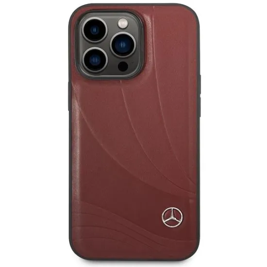 Mercedes MEHCP14L8ROLR iPhone 14 Pro 6.1" black/black hardcase Leather Wave Pattern