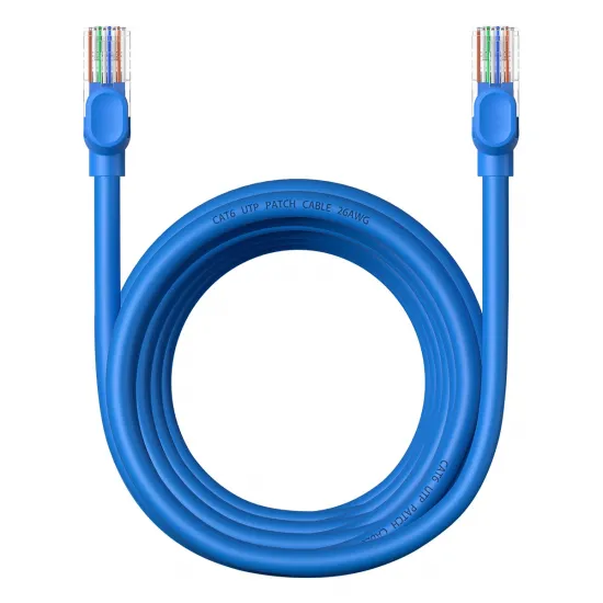 Baseus High Speed ​​Cat 6 RJ-45 1000Mb/s Ethernet cable 5m round - blue