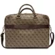 Guess 4G Printed Stripes bag for a 16&quot; laptop - brown