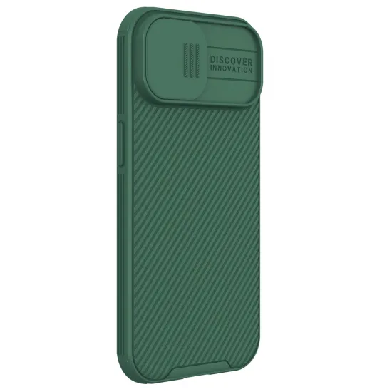 Nillkin CamShield Pro magnetische Hülle für iPhone 15 Plus mit Kameraschutz – Grün
