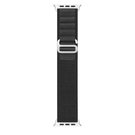 Sport Buckle Strap for Apple Watch 9/8/7/6/SE/5/4/3/2/1 (41, 40, 38 mm) Dux Ducis Strap GS Version - Black