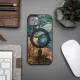 Wood and Resin Case for iPhone 13 MagSafe Bewood Unique Planet Earth - Blue-Green