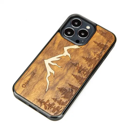 Wooden case for iPhone 13 Pro Bewood Imbuia Mountains