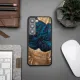Wood and resin case for Samsung Galaxy S23 Bewood Unique Neptune - navy blue and black