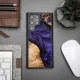 Wood and Resin Case for Samsung Galaxy S22 Ultra Bewood Unique Violet - Purple and Black