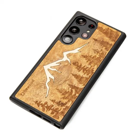Wooden case for Samsung Galaxy S23 Ultra Bewood Mountains Imbuia