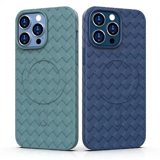 MagSafe Woven Case for iPhone 15 Pro - navy blue