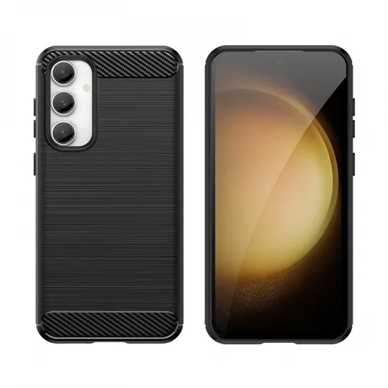 Flexible carbon pattern case for Samsung Galaxy S23 FE Carbon Case - black