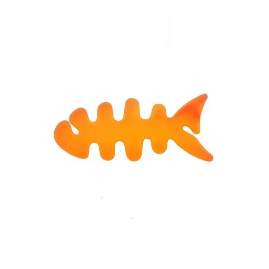 Fish-shaped headphone cable wrap - orange