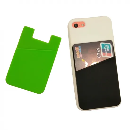 Self-adhesive card case for the back of the phone - red