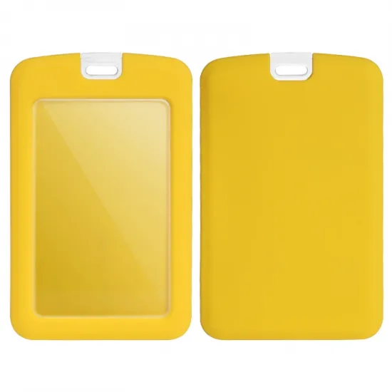 ID badge holder with lanyard - yellow