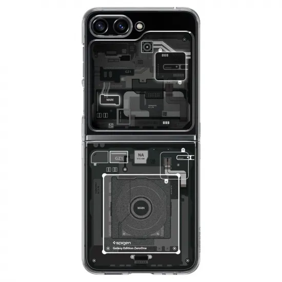 Spigen Airskin case for Samsung Galaxy Z Flip 5 - dark gray (Zero One pattern)