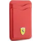 Ferrari Wallet Card Slot FEWCMRSIR case - red MagSafe Leather 2023 Collection