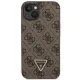 Guess GUHCP13MP4TDSCPW case for iPhone 13 - brown Crossbody 4G Metal Logo