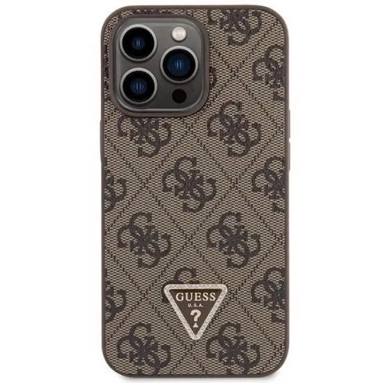 Guess GUHCP13XP4TDSCPW case for iPhone 13 Pro Max 6.7&quot; - brown Crossbody 4G Metal Logo