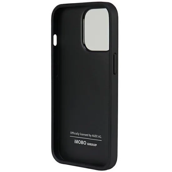 Audi Synthetic Leather iPhone 13 Pro / 13 6.1&quot; black/black hardcase AU-TPUPCIP13P-TT/D1-BK