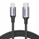 Ugreen US304 Lightning - USB-C 2.0 MFi-Kabel 2 m - Grau
