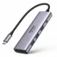 Ugreen 6in1 multifunctional USB Type C HUB - 2x USB 3.2 Gen 1 / HDMI 4K 60Hz / SD and TF card reader / USB Type C PD 100W gray (60384 CM511)