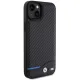 BMW Leather Carbon case for iPhone 15 Plus - black