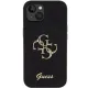Guess Glitter Script Big 4G case for iPhone 15 - black