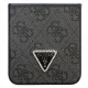 Guess GUHCZF5P4TDPK F731 Z Flip5 case - black Leather 4G Diamond Triangle