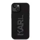 Karl Lagerfeld 3D Rubber Glitter Logo case for iPhone 15 - black