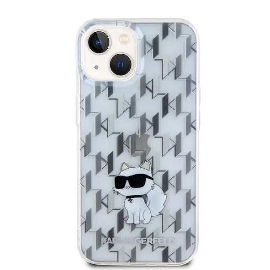 Karl Lagerfeld Monogram Choupette case for iPhone 15 - transparent