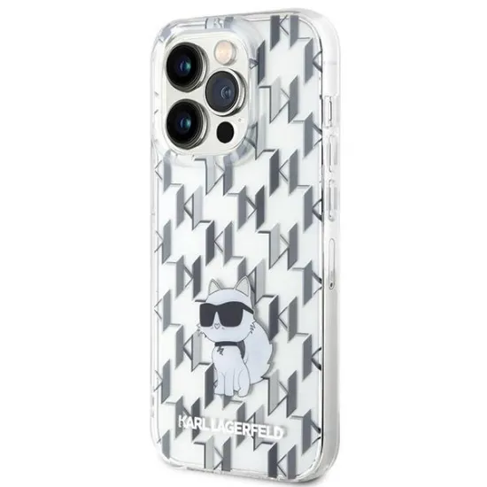Karl Lagerfeld Monogram Choupette case for iPhone 15 Pro Max - transparent