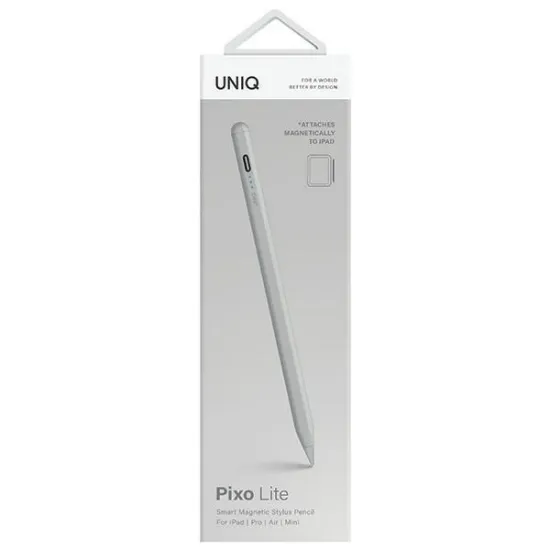 Uniq Pixo Lite case with magnetic stylus for iPad, grey/chalk grey