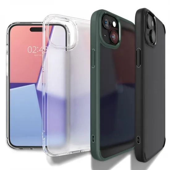 Spigen Ultra Hybrid case for iPhone 15 Plus - transparent and matte