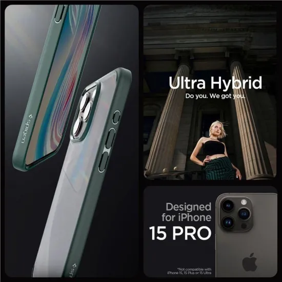 Spigen Ultra Hybrid, frost green - iPhone 15 Pro