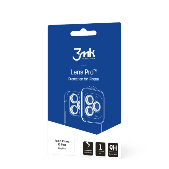 Apple iPhone 15 Plus – 3mk Lens Protection Pro Graphite