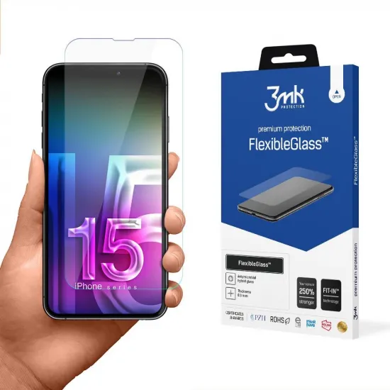 Apple iPhone 15 – 3mk FlexibleGlass™