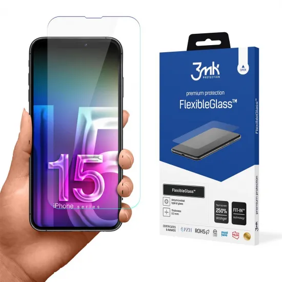 Apple iPhone 15 Plus - 3mk FlexibleGlass™