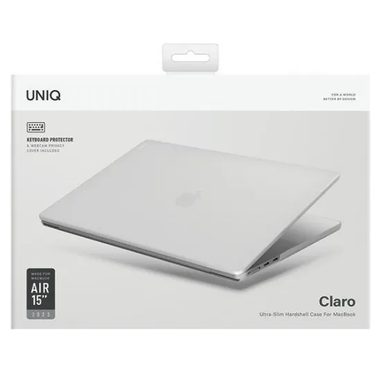 Uniq Claro MacBook Air 15&#39;&#39; Hülle (2023) – transparent